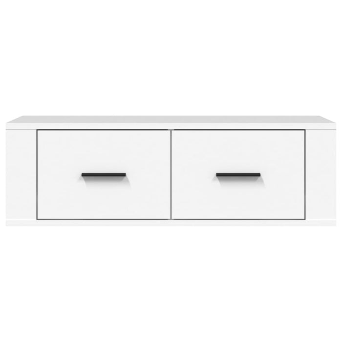 Mobile Porta TV Sospeso Bianco 80x36x25cm in Legno Multistrato 816832