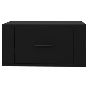 Comodino a Parete Nero 50x36x25 cm 816842