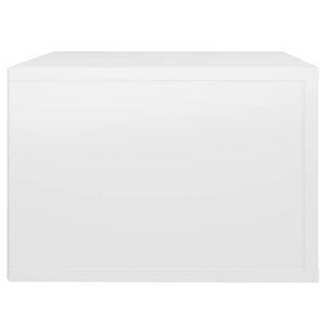 Comodino a Muro Bianco Lucido 50x36x25 cm cod mxl 30068