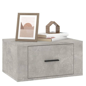 Comodino a Muro Grigio Cemento 50x36x25 cm cod mxl 31085