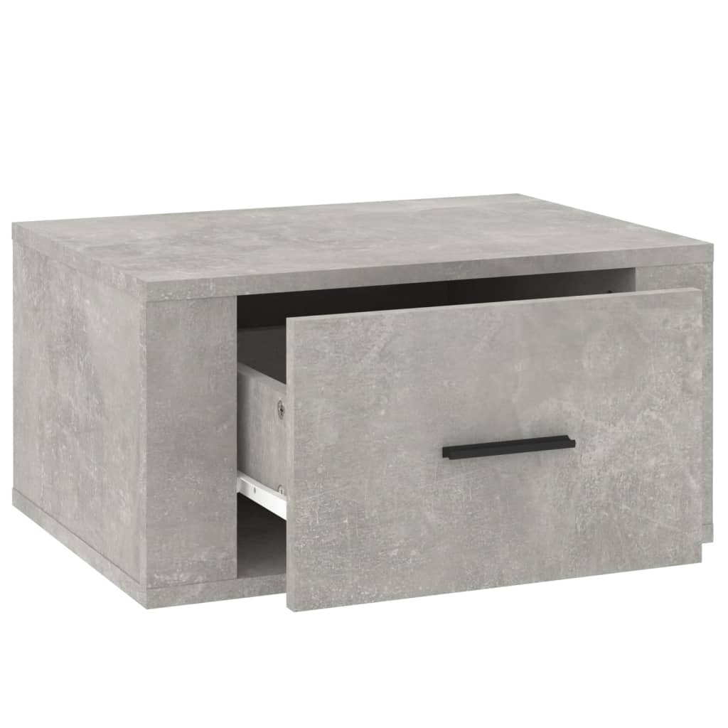 Comodini a Muro 2 pz Grigio Cemento 50x36x25 cm cod mxl 30017