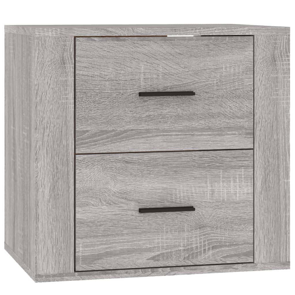 Comodino a Muro Grigio Sonoma 50x36x47 cm 816862