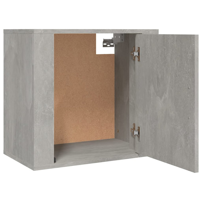 Comodino a Muro Grigio Cemento 50x30x47 cm 816872