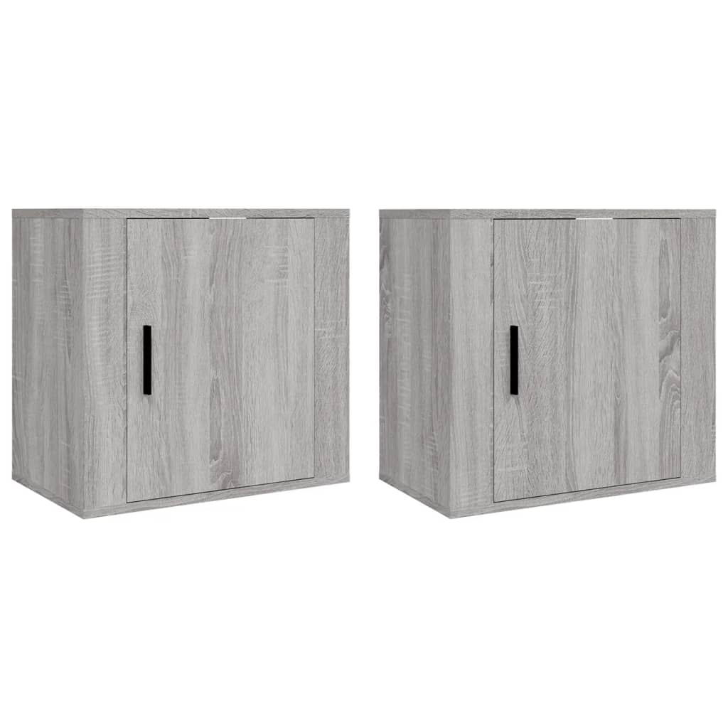 Comodini a Muro 2 pz Grigio Sonoma 50x30x47 cm cod mxl 29943