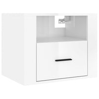 Comodini a Muro 2 pz Bianco Lucido 50x36x40 cm cod mxl 30654