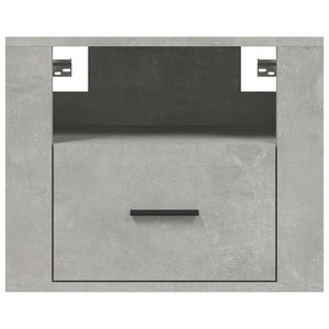 Comodino a Muro Grigio Cemento 50x36x40 cm