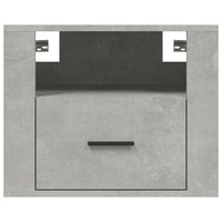 Comodino a Muro Grigio Cemento 50x36x40 cm 816888