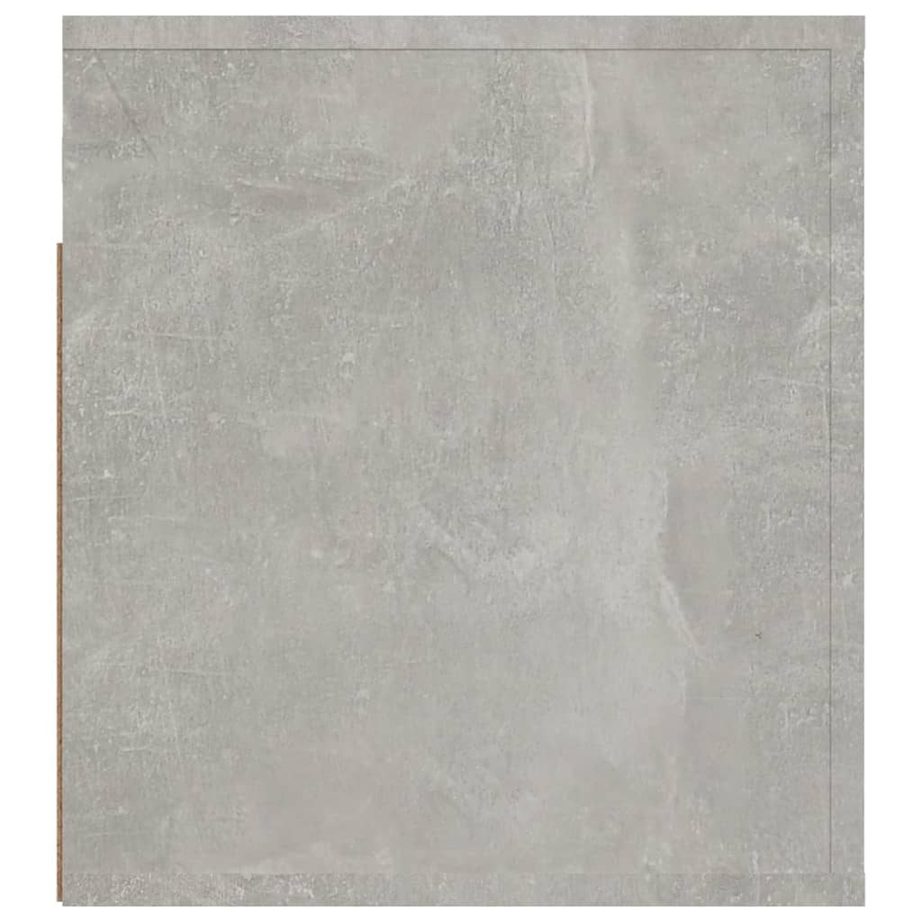 Comodino a Muro Grigio Cemento 50x36x40 cm