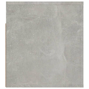 Comodino a Muro Grigio Cemento 50x36x40 cm