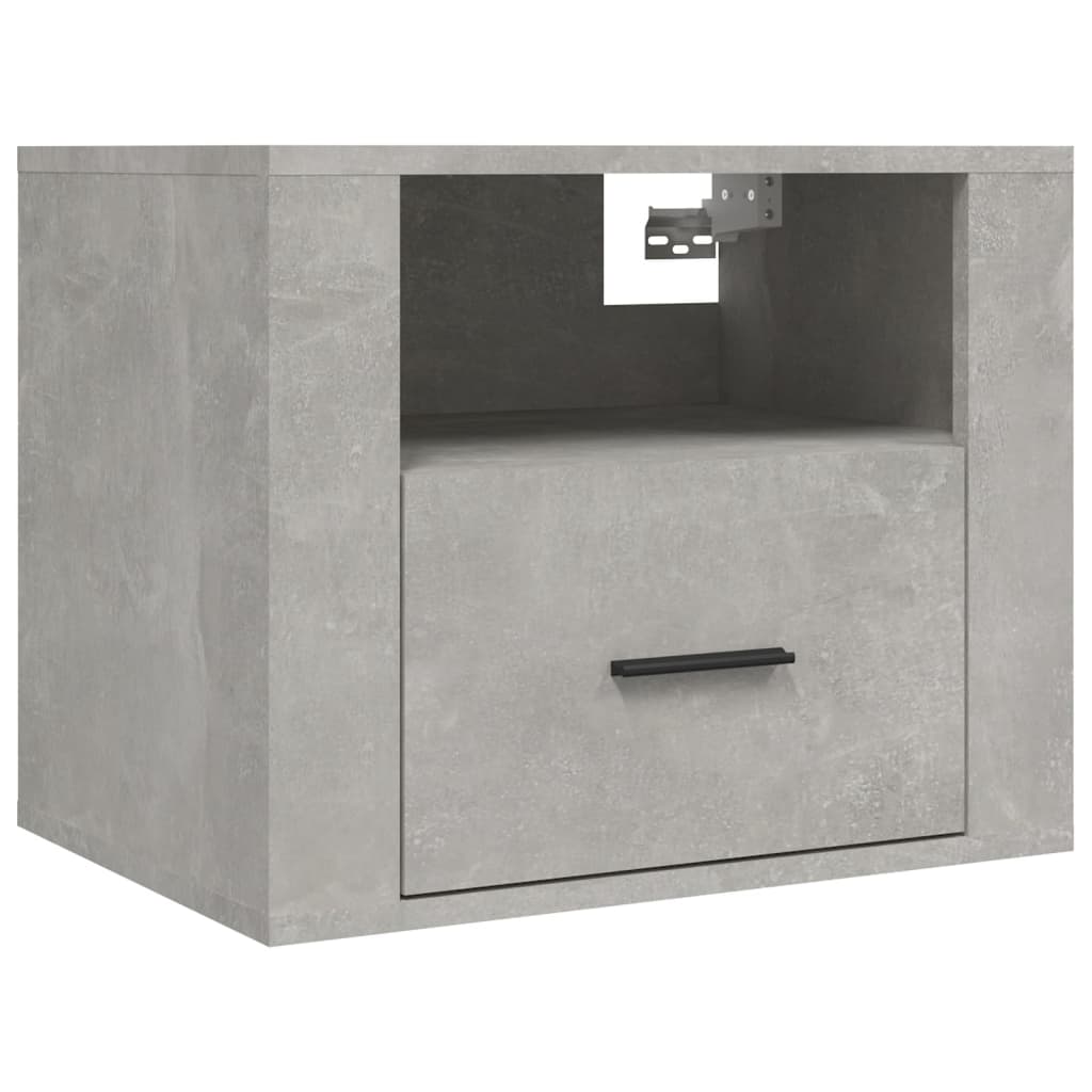 Comodini a Muro 2 pz Grigio Cemento 50x36x40 cm cod 10885