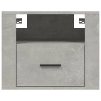 Comodini a Muro 2 pz Grigio Cemento 50x36x40 cm