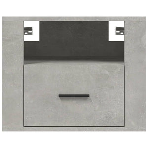 Comodini a Muro 2 pz Grigio Cemento 50x36x40 cm