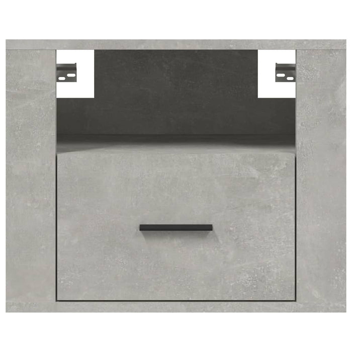 Comodini a Muro 2 pz Grigio Cemento 50x36x40 cm