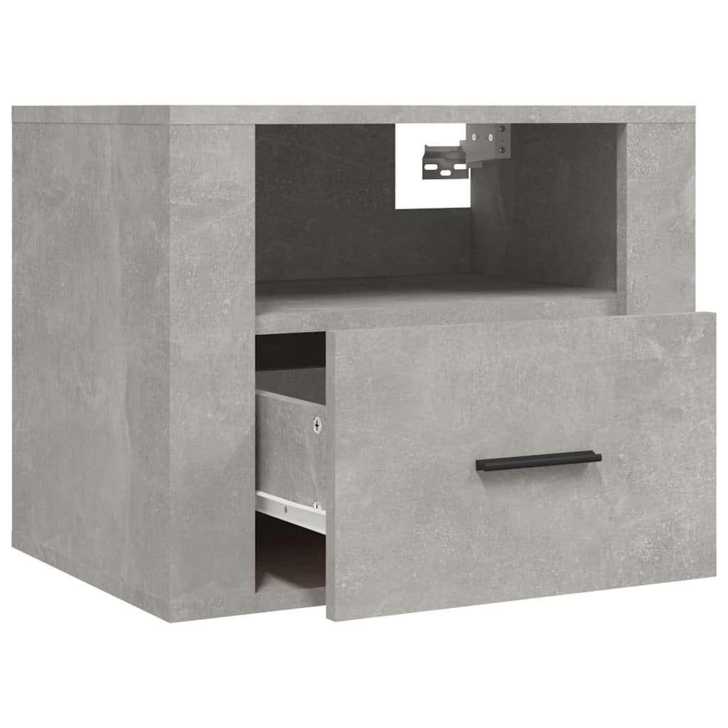 Comodini a Muro 2 pz Grigio Cemento 50x36x40 cm cod 10885