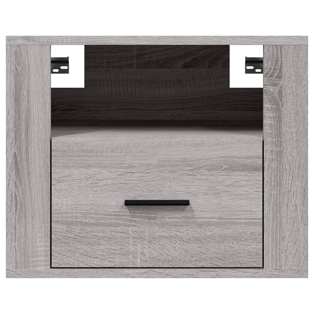 Comodini a Muro 2 pz Grigio Sonoma 50x36x40 cm 816893