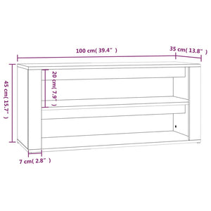 Scarpiera Bianca 100x35x45 cm in Legno Multistrato cod mxl 53109