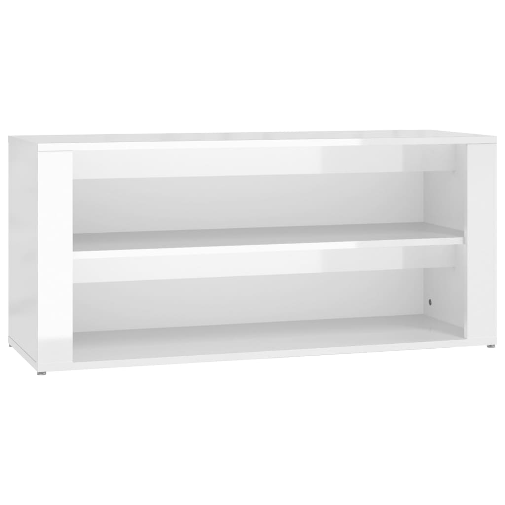 Scarpiera Bianco Lucido 100x35x45 cm in Legno Multistrato cod mxl 44721