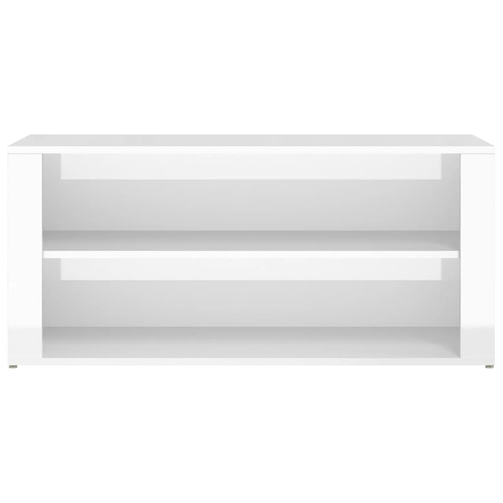 Scarpiera Bianco Lucido 100x35x45 cm in Legno Multistrato cod mxl 44721