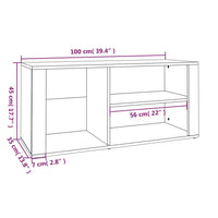 Scarpiera bianco 100x35x45 cm in Legno Multistrato