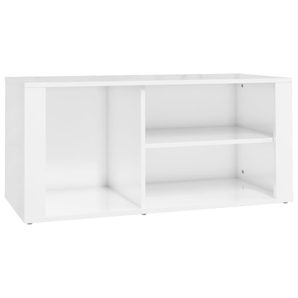 Scarpiera Bianco Lucido 100x35x45 cm in Legno Multistrato cod 10122