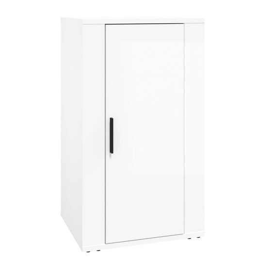 Credenza Bianco Lucido 40x33x70 cm in Legno Multistrato cod mxl 18881