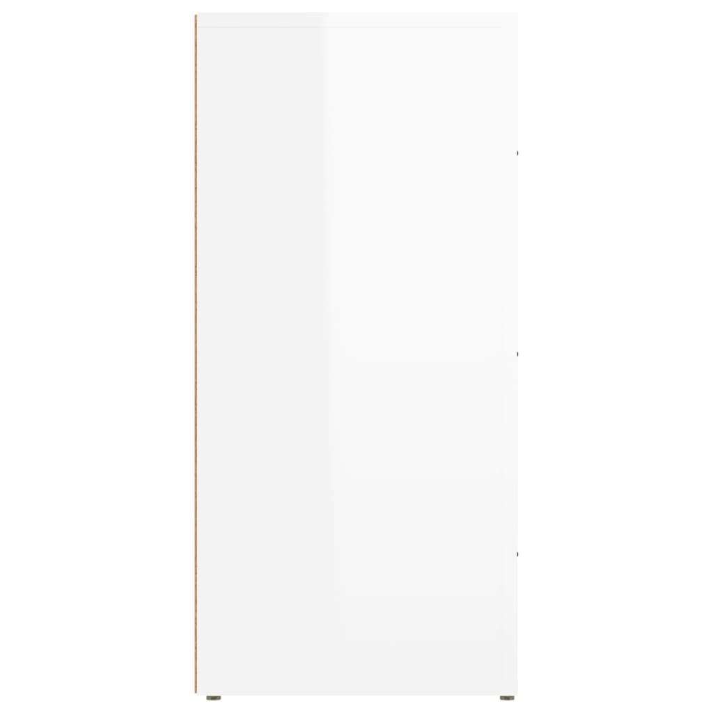 Credenza Bianco Lucido 40x33x70 cm in Legno Multistrato cod mxl 18872