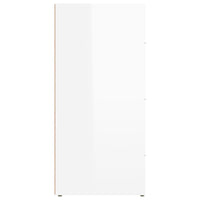 Credenza Bianco Lucido 40x33x70 cm in Legno Multistrato cod mxl 18872