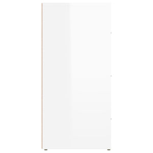 Credenza Bianco Lucido 40x33x70 cm in Legno Multistrato cod mxl 18872