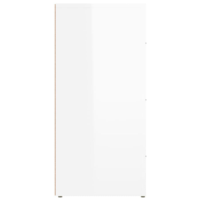 Credenza Bianco Lucido 40x33x70 cm in Legno Multistrato cod mxl 18872