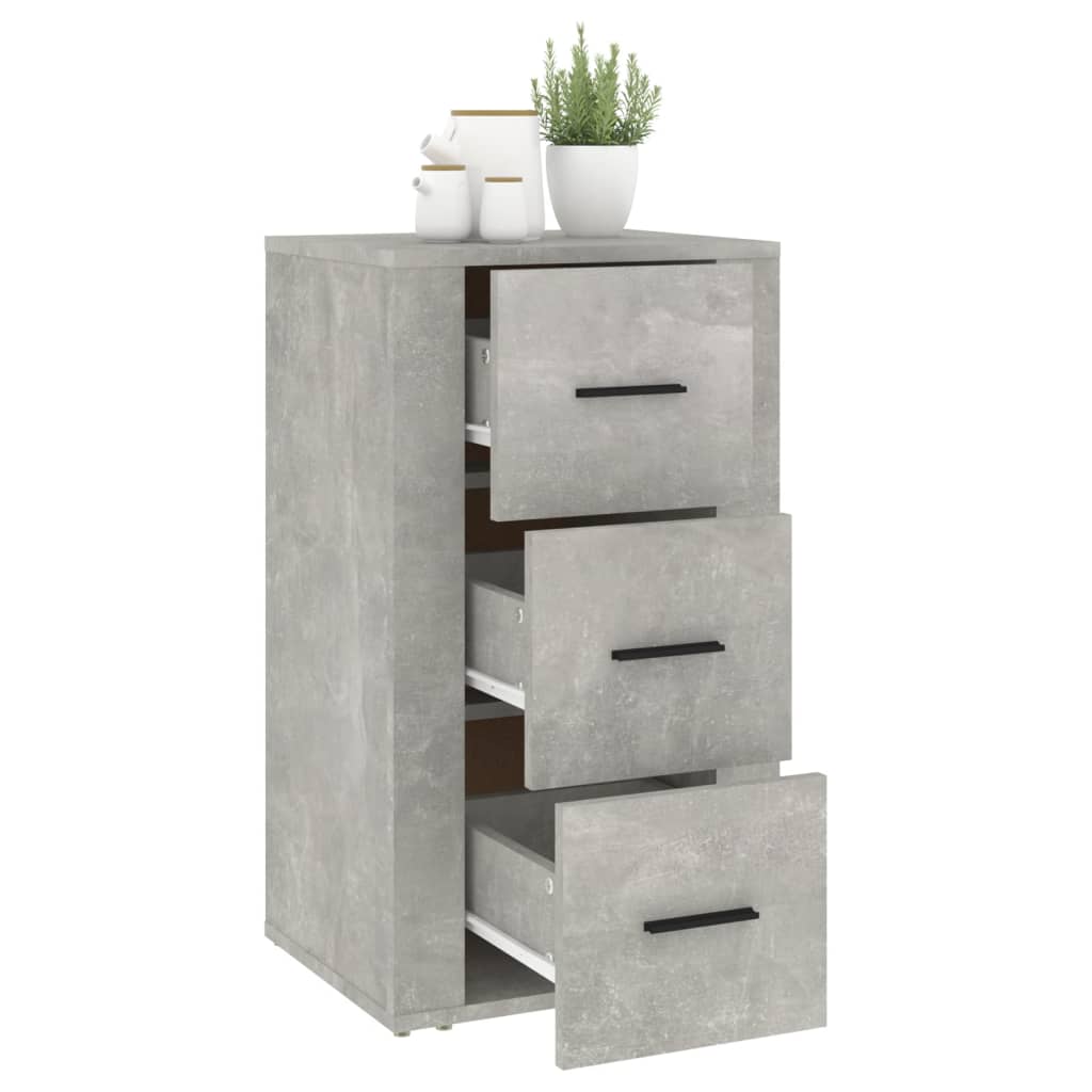 Credenza Grigio Cemento 40x33x70 cm in Legno Multistrato cod mxl 6612