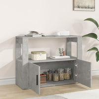 Credenza Grigio Cemento 80x30x60 cm in Legno Multistrato cod mxl 9590