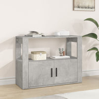 Credenza Grigio Cemento 80x30x60 cm in Legno Multistrato cod mxl 9590