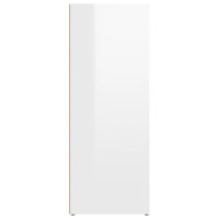 Credenza Bianco Lucido 80x30x80 cm in Legno Multistrato