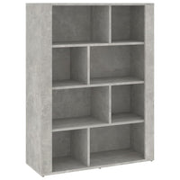 Credenza Grigio Cemento 80x30x106 cm in Legno Multistrato