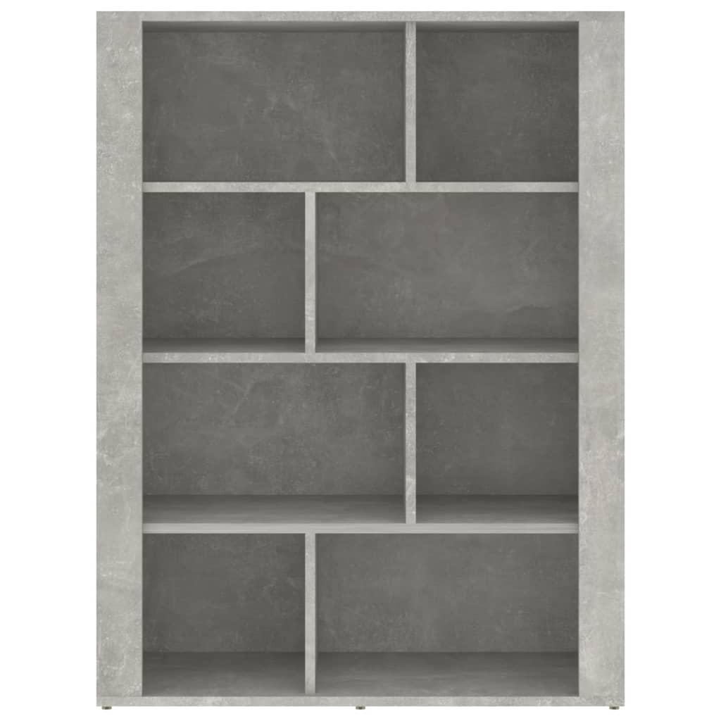 Credenza Grigio Cemento 80x30x106 cm in Legno Multistrato