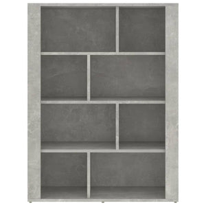 Credenza Grigio Cemento 80x30x106 cm in Legno Multistrato