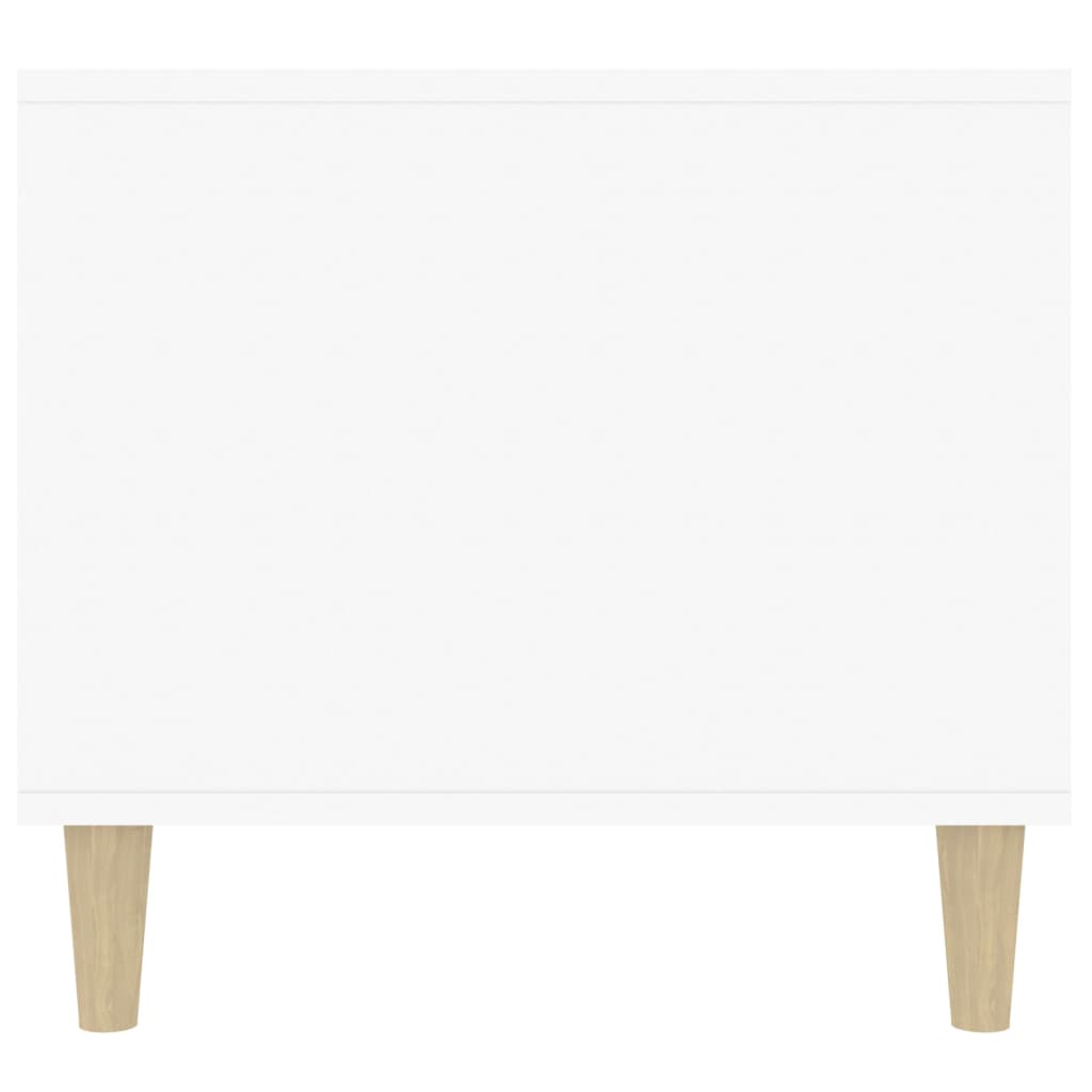 Tavolino da Salotto Bianco Lucido 90x49x45 cm Legno Multistrato cod mxl 7809