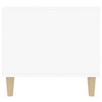 Tavolino da Salotto Bianco Lucido 90x49x45 cm Legno Multistrato cod mxl 7809