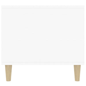 Tavolino da Salotto Bianco Lucido 90x49x45 cm Legno Multistrato cod mxl 7809