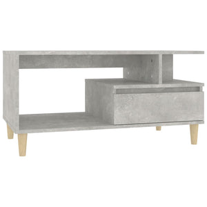 Tavolino Salotto Grigio Cemento 90x49x45 cm Legno Multistrato cod mxl 26864