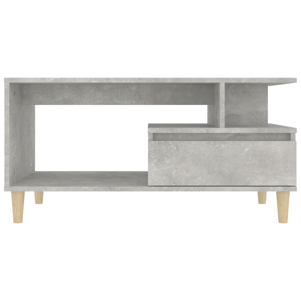 Tavolino Salotto Grigio Cemento 90x49x45 cm Legno Multistrato cod mxl 26864