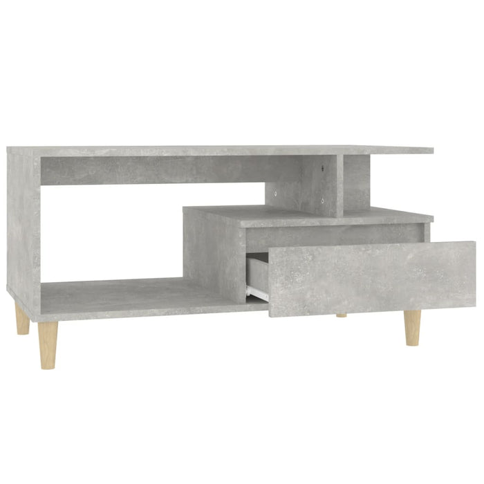 Tavolino Salotto Grigio Cemento 90x49x45 cm Legno Multistrato cod mxl 26864