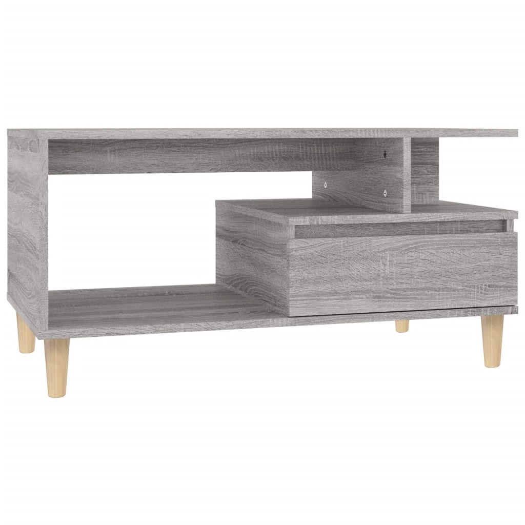 Tavolino da Salotto Grigio Sonoma 90x49x45 cm Legno Multistrato