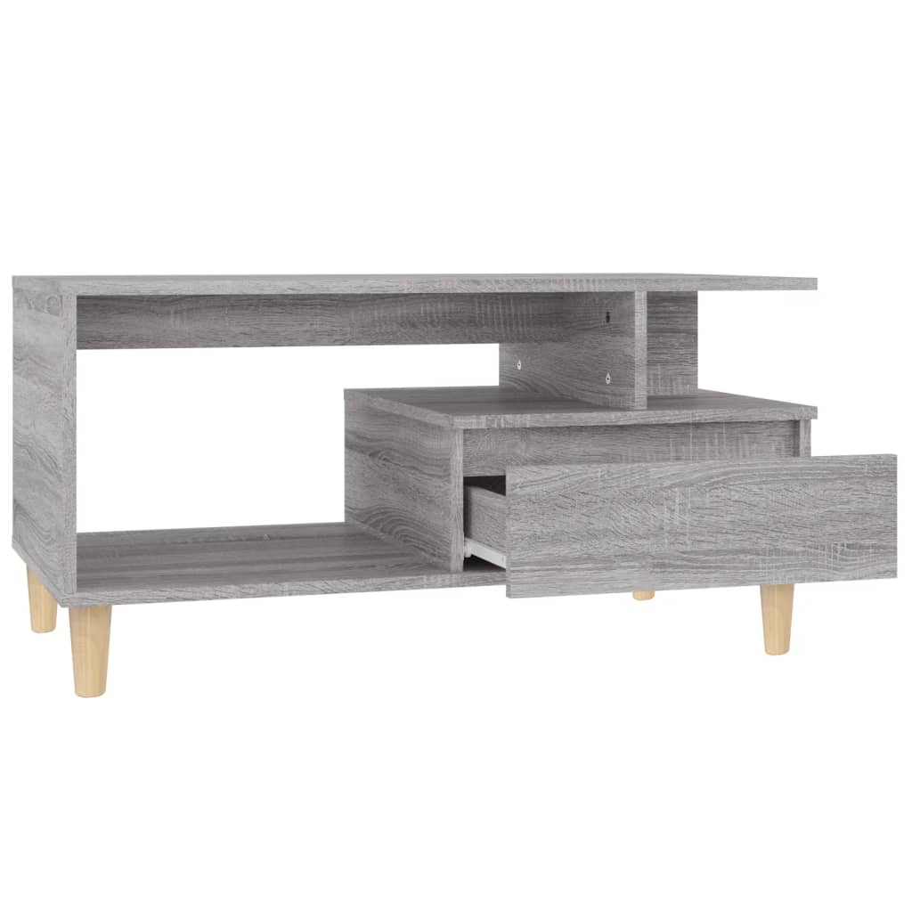 Tavolino da Salotto Grigio Sonoma 90x49x45 cm Legno Multistrato