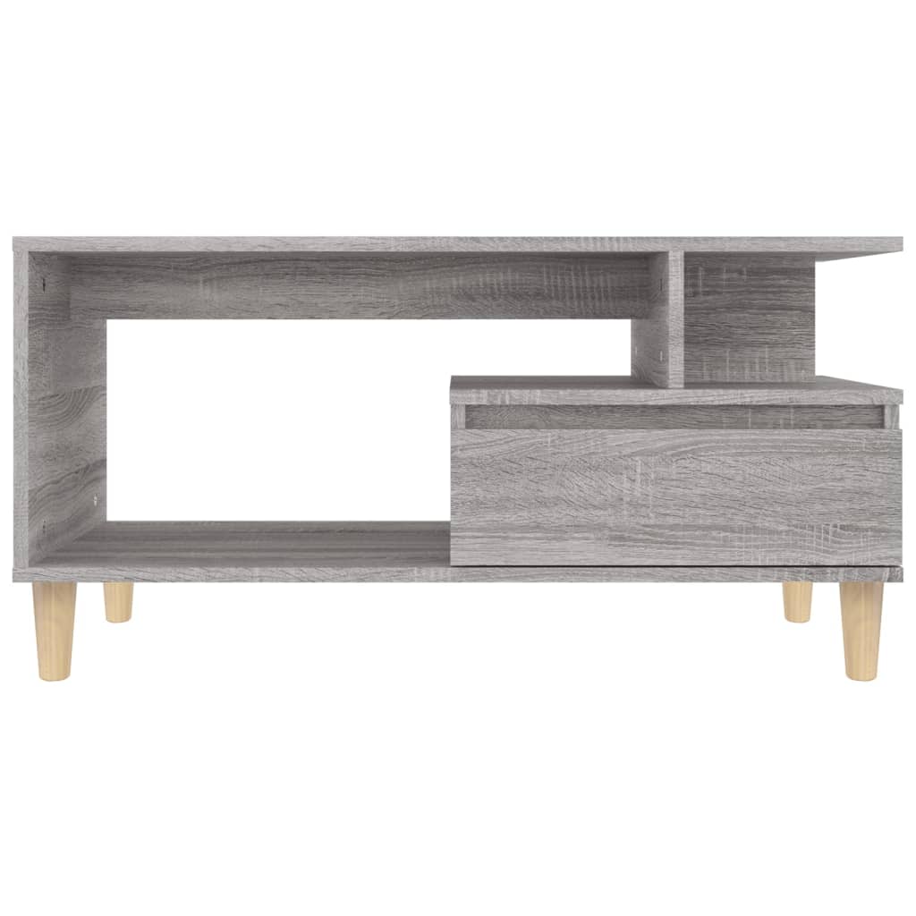 Tavolino da Salotto Grigio Sonoma 90x49x45 cm Legno Multistrato