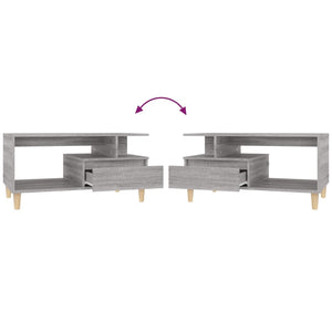 Tavolino da Salotto Grigio Sonoma 90x49x45 cm Legno Multistrato