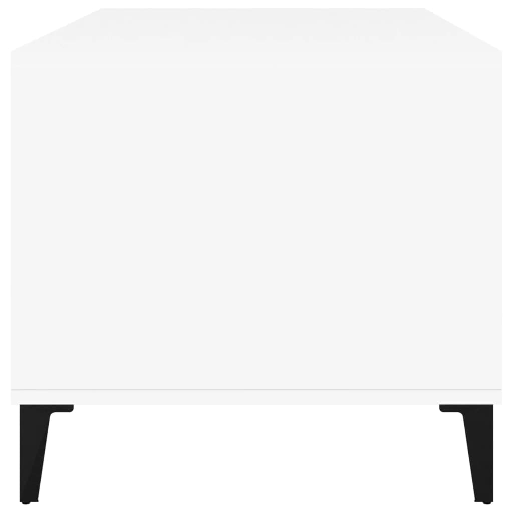 Tavolino da Salotto Bianco 90x49x45 cm in Legno Multistrato cod mxl 16967