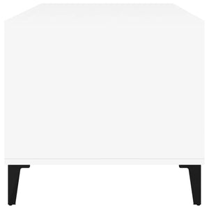 Tavolino da Salotto Bianco 90x49x45 cm in Legno Multistrato cod mxl 16967