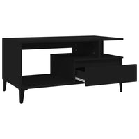 Tavolino da Salotto Nero 90x49x45 cm in Legno Multistrato cod mxl 12695