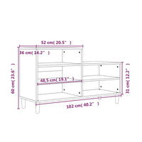 Scarpiera Bianca 102x36x60 cm in Legno Multistrato cod mxl 49199